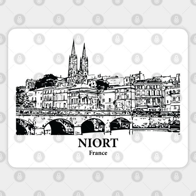 Niort - France Magnet by Lakeric